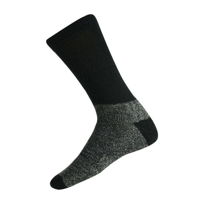 Side shot of Humphrey Law 61C full length merino wool hiking sock in black colour